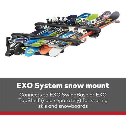 Yakima EXO SnowBank 5 Ski or 4 Snowboard Universal Mount Travel Roof Rack, Black - Angler's Pro Tackle & Outdoors