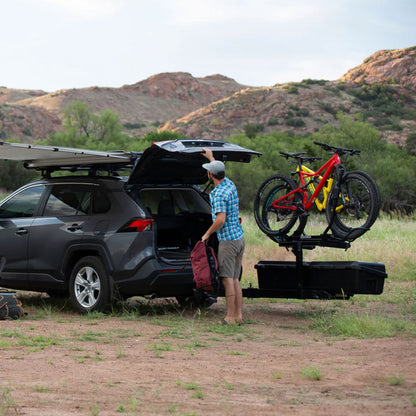 Yakima EXO SwingBase 2 Inch Hitch Base Rack Storage System with HitchLock, Black - Angler's Pro Tackle & Outdoors