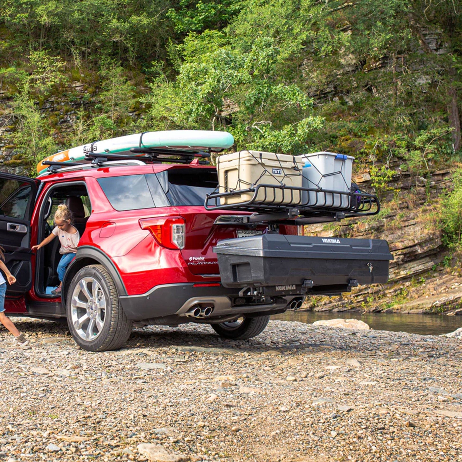 Yakima EXO SwingBase 2 Inch Hitch Base Rack Storage System with HitchLock, Black - Angler's Pro Tackle & Outdoors