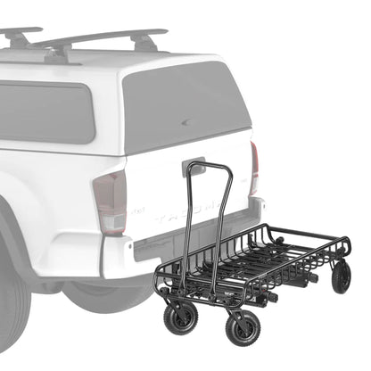 Yakima EXO WarriorWheels Sturdy Heavy Duty Aluminum Cargo Basket Cart Kit, Black - Angler's Pro Tackle & Outdoors