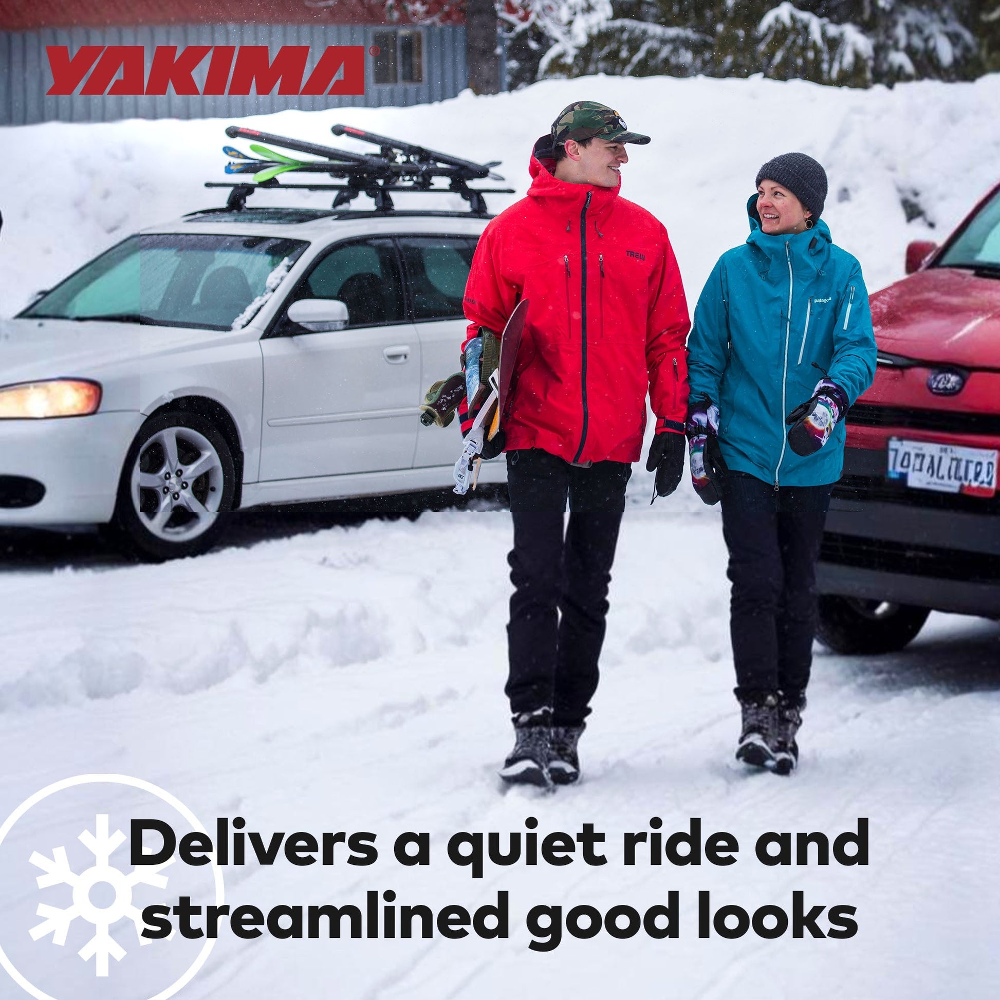 YAKIMA FatCat EVO 6 Skis or 4 Snowboards Mount Roof Rack, Fits T - Slot Crossbars - Angler's Pro Tackle & Outdoors