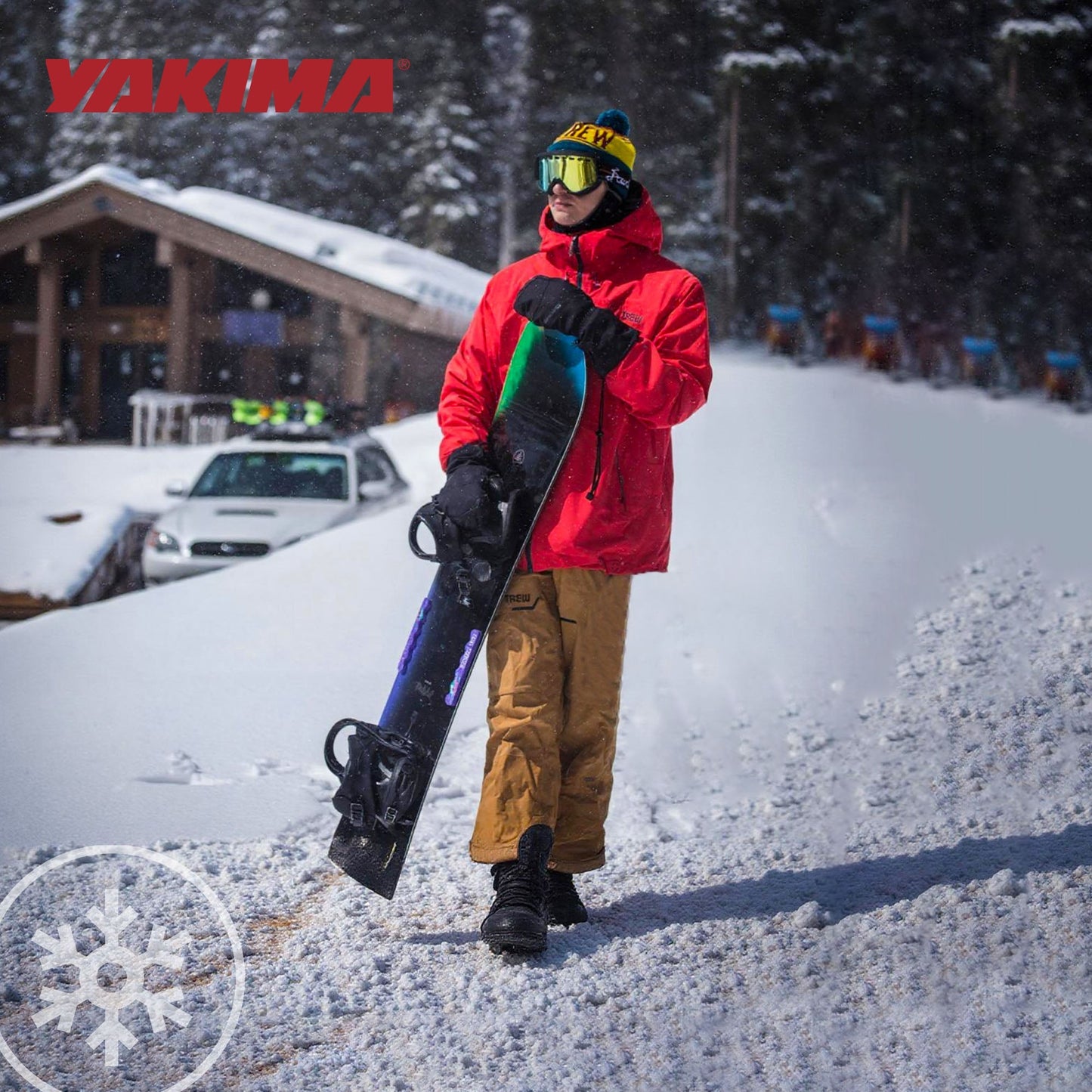 YAKIMA FatCat EVO 6 Skis or 4 Snowboards Mount Roof Rack, Fits T - Slot Crossbars - Angler's Pro Tackle & Outdoors