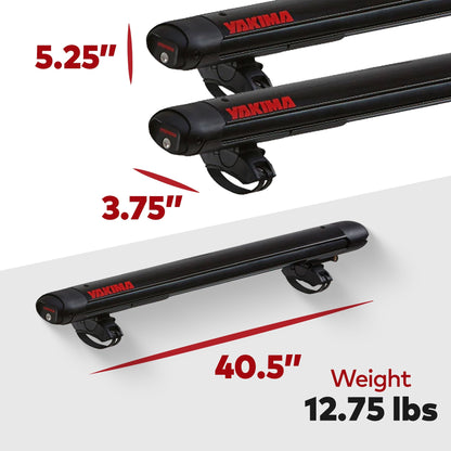 YAKIMA FatCat EVO 6 Skis or 4 Snowboards Mount Roof Rack, Fits T - Slot Crossbars - Angler's Pro Tackle & Outdoors