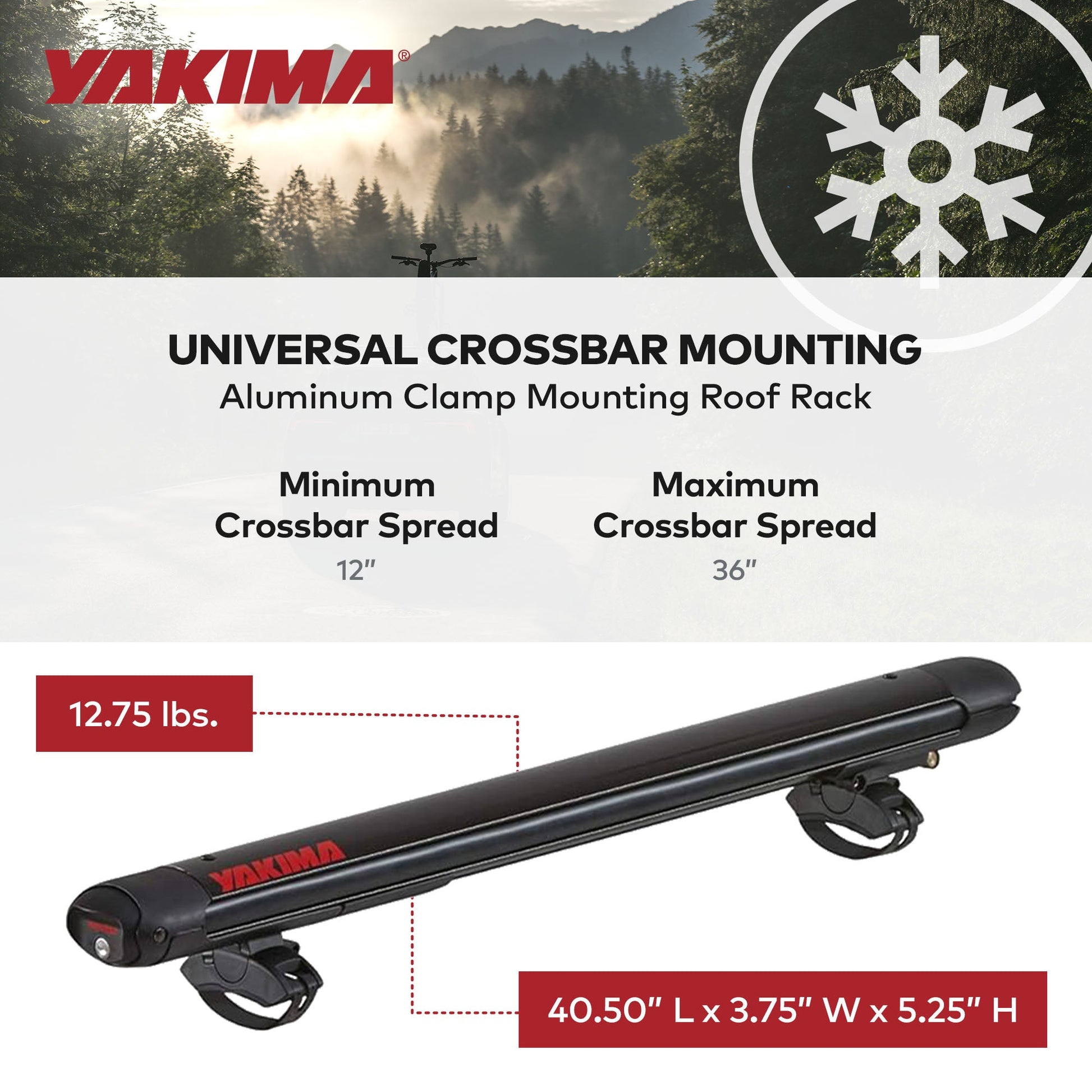 YAKIMA FatCat EVO 6 Skis or 4 Snowboards Mount Roof Rack, Fits T - Slot Crossbars - Angler's Pro Tackle & Outdoors