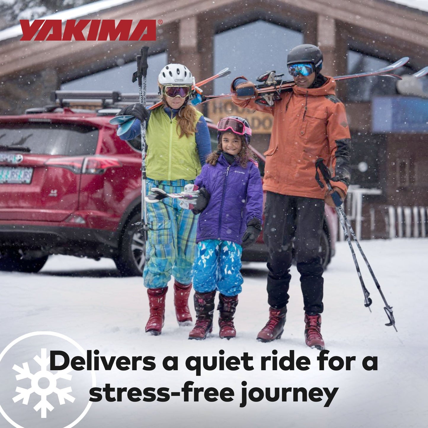 Yakima FreshTrack 6 Universal Car Roof Top Mount Ski and Snowboard Rack, Black - Angler's Pro Tackle & Outdoors