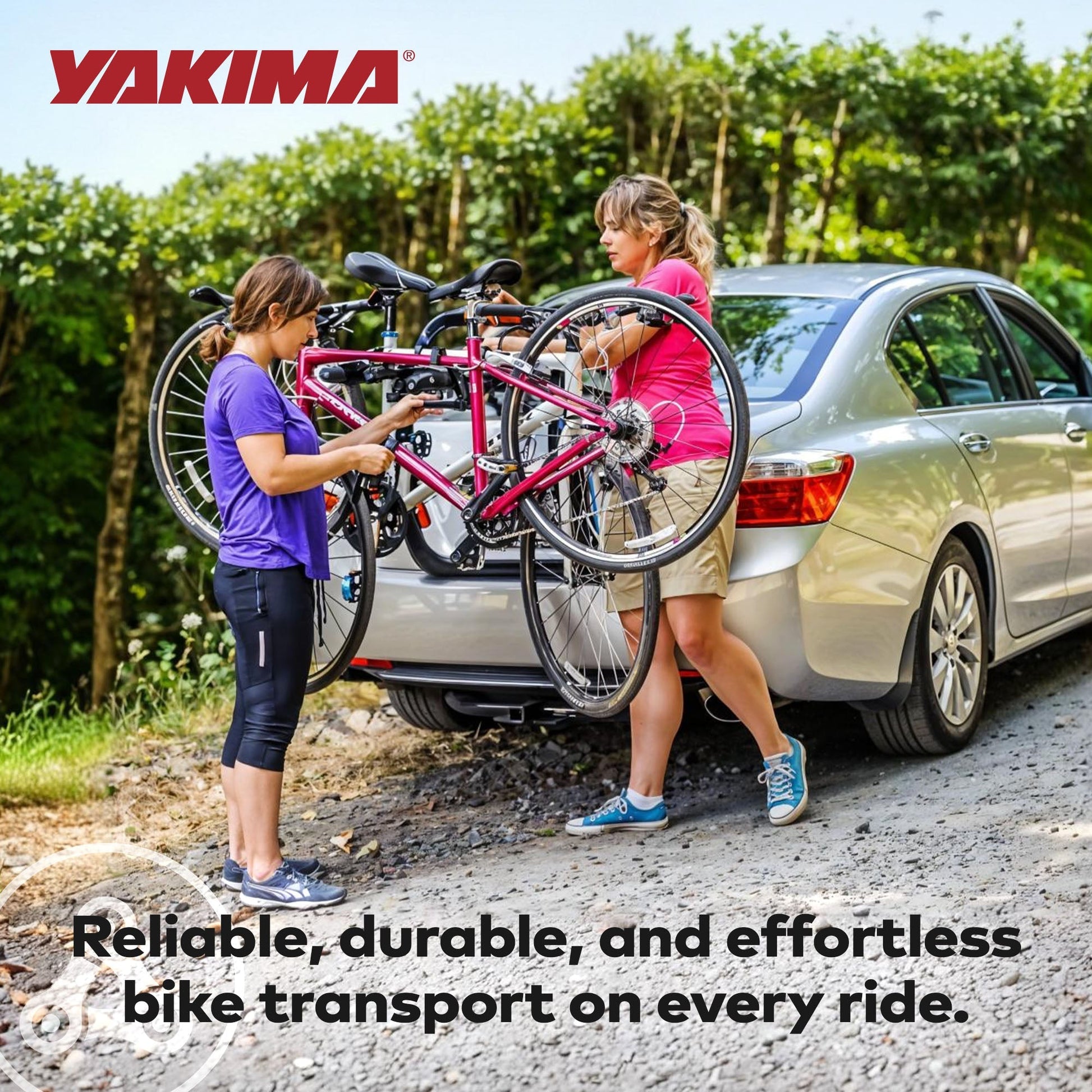 Yakima FullBack 3 Bike Capacity Car Trunk Bike Strap Rack with ZipStrips, Black - Angler's Pro Tackle & Outdoors