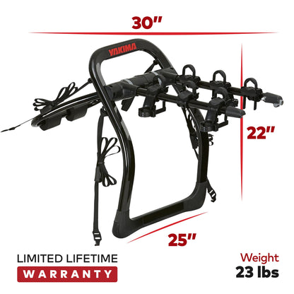 Yakima FullBack 3 Bike Capacity Car Trunk Bike Strap Rack with ZipStrips, Black - Angler's Pro Tackle & Outdoors