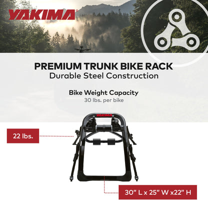 Yakima FullBack 3 Bike Capacity Car Trunk Bike Strap Rack with ZipStrips, Black - Angler's Pro Tackle & Outdoors