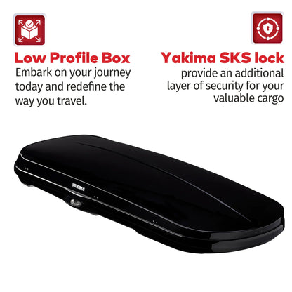 Yakima GrandTour Lo Low Profile Cargo Box, Fits StreamLine Crossbars, Black - Angler's Pro Tackle & Outdoors