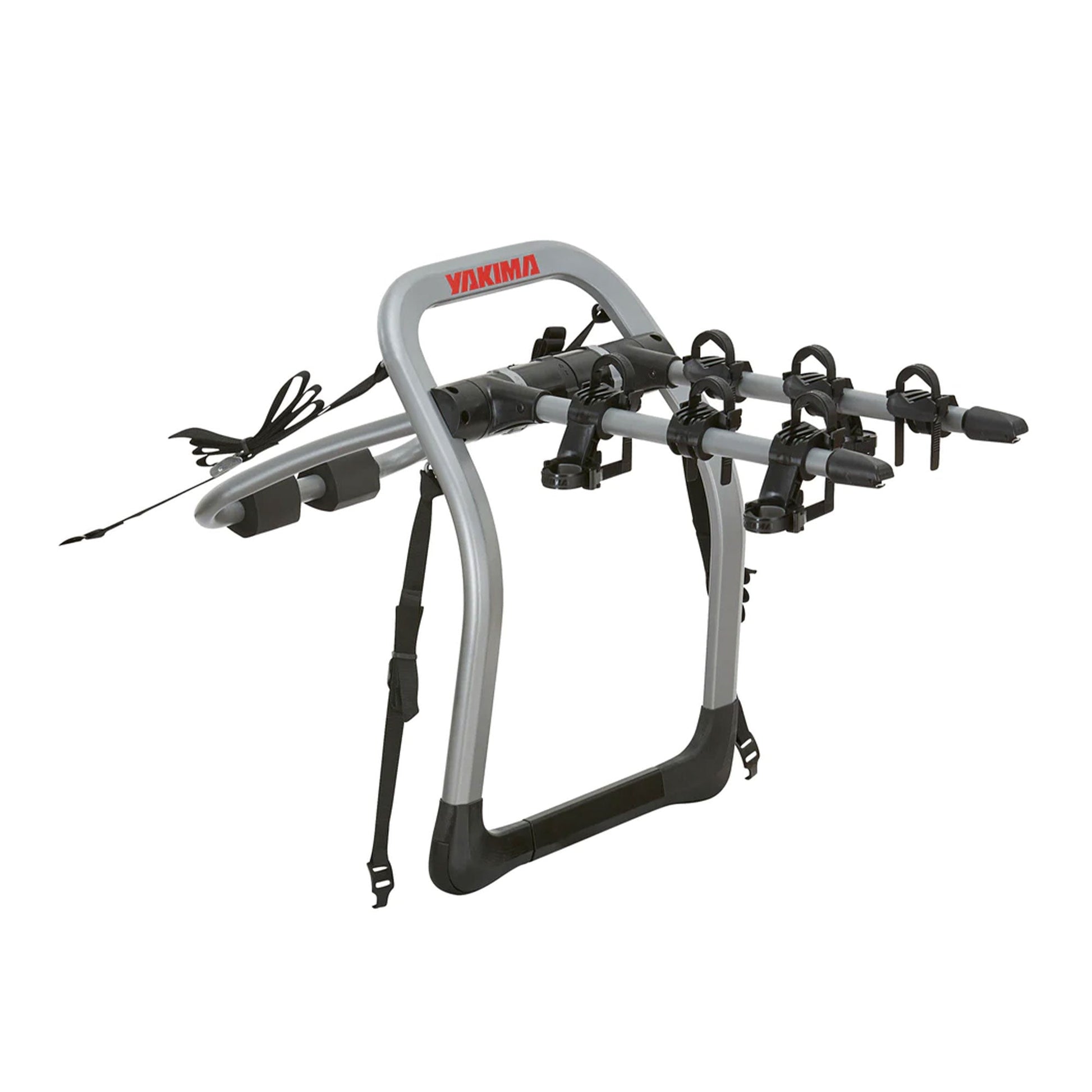 Yakima HalfBack 3 Bike Capacity Trunk Bike Strap Rack with ZipStrips, Gray/Black - Angler's Pro Tackle & Outdoors