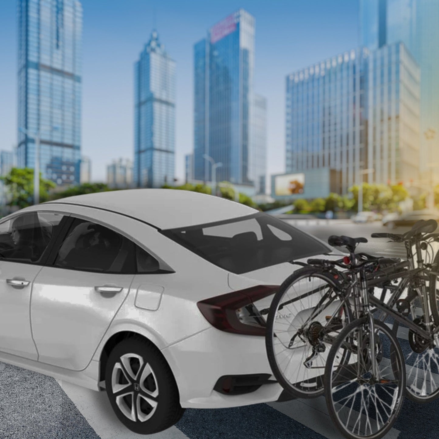 Yakima HangOut Car Trunk Compact Foldable 2 Bicycle Mount Rack Carrier, Black - Angler's Pro Tackle & Outdoors