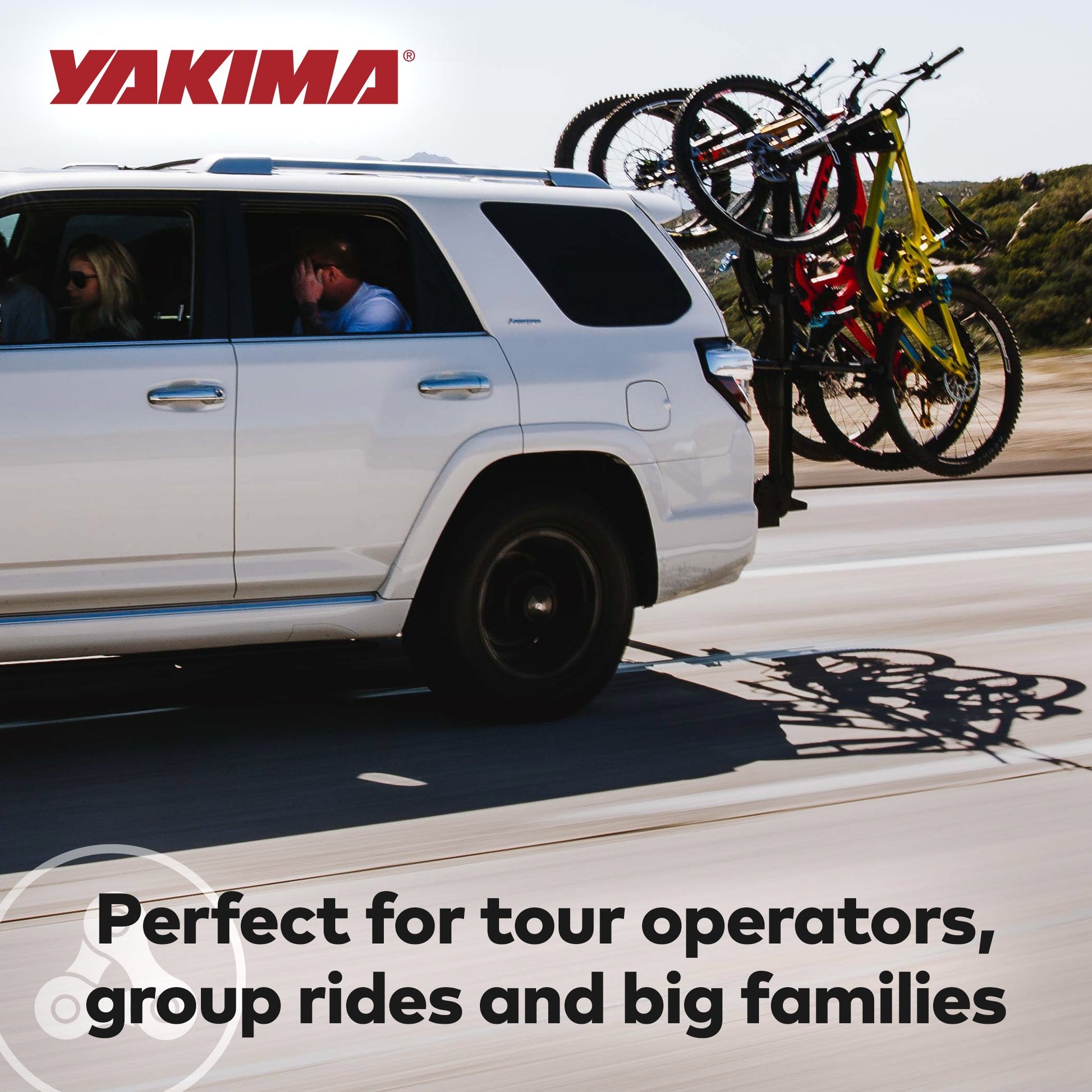 Yakima HangOver 4 Adjustable Vertical Steel Mountain Bike Hitch Rack for 4 Bikes - Angler's Pro Tackle & Outdoors