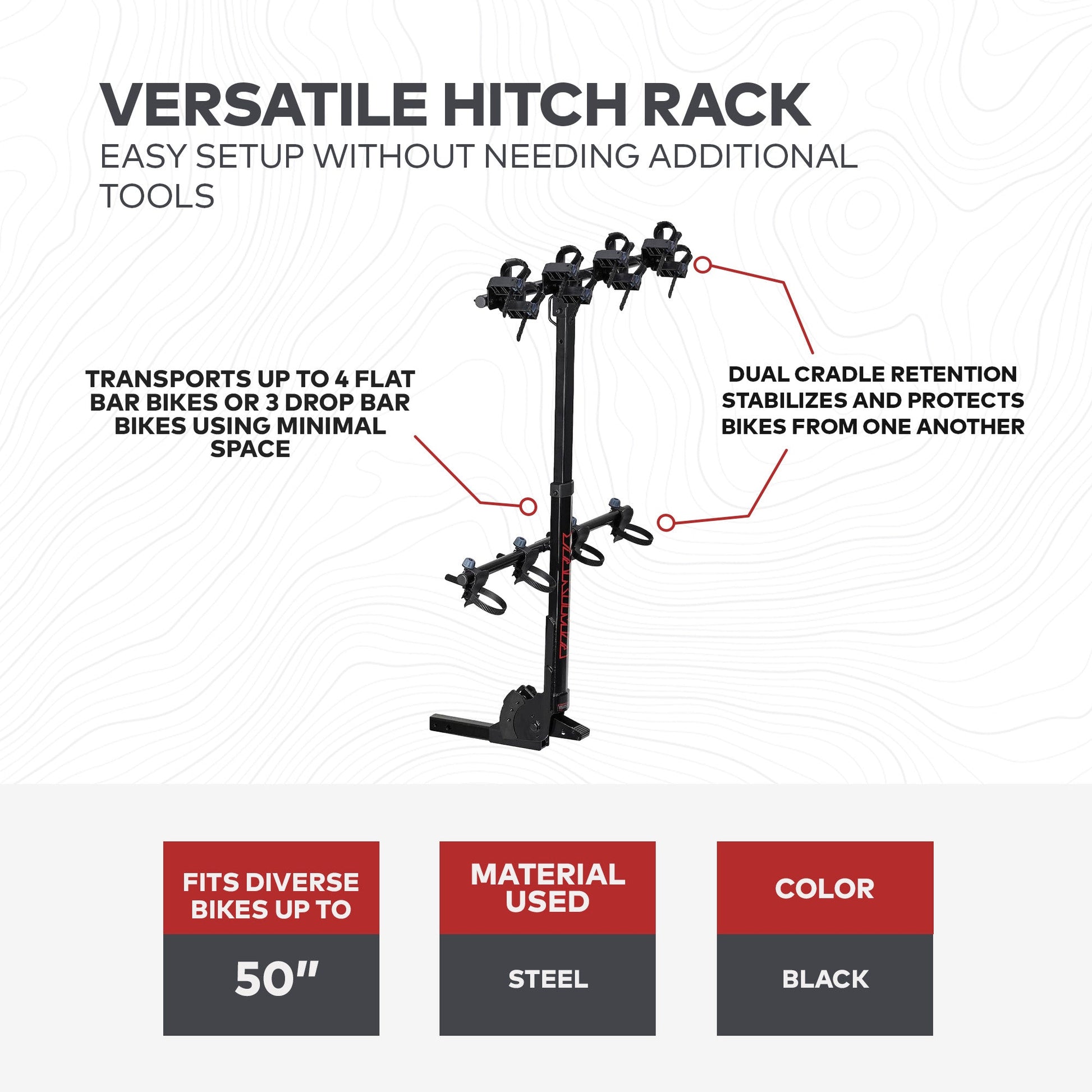 Yakima HangTight 4 Vertical Hanging Hitch Bike Rack for 2 Inch Hitch Receivers - Angler's Pro Tackle & Outdoors