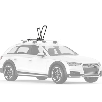 Yakima HighRoad Rooftop Upright Bike Mount with TorqueRight Knob and Tray, Black - Angler's Pro Tackle & Outdoors