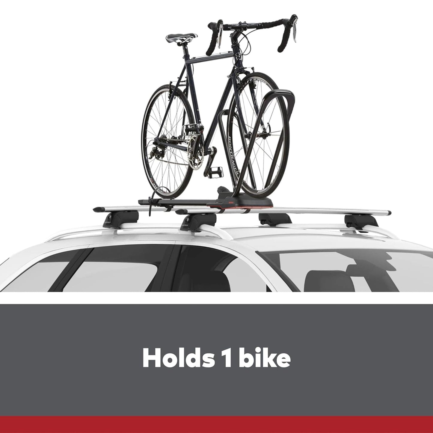 Yakima HighRoad Rooftop Upright Bike Mount with TorqueRight Knob and Tray, Black - Angler's Pro Tackle & Outdoors