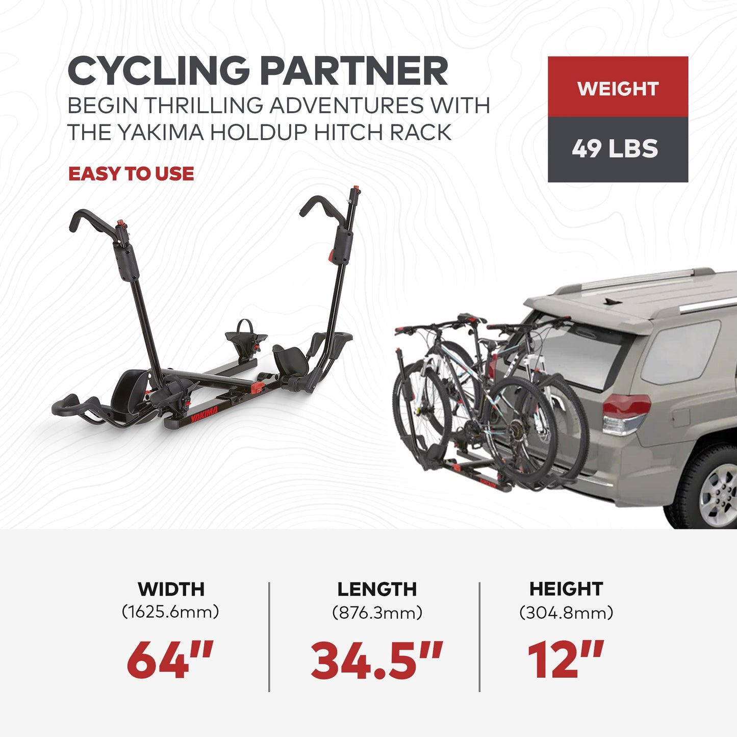 Yakima HoldUp 2 Bike Capacity 2" Hitch Bicycle Bike Rack with SKS Locks, Black - Angler's Pro Tackle & Outdoors