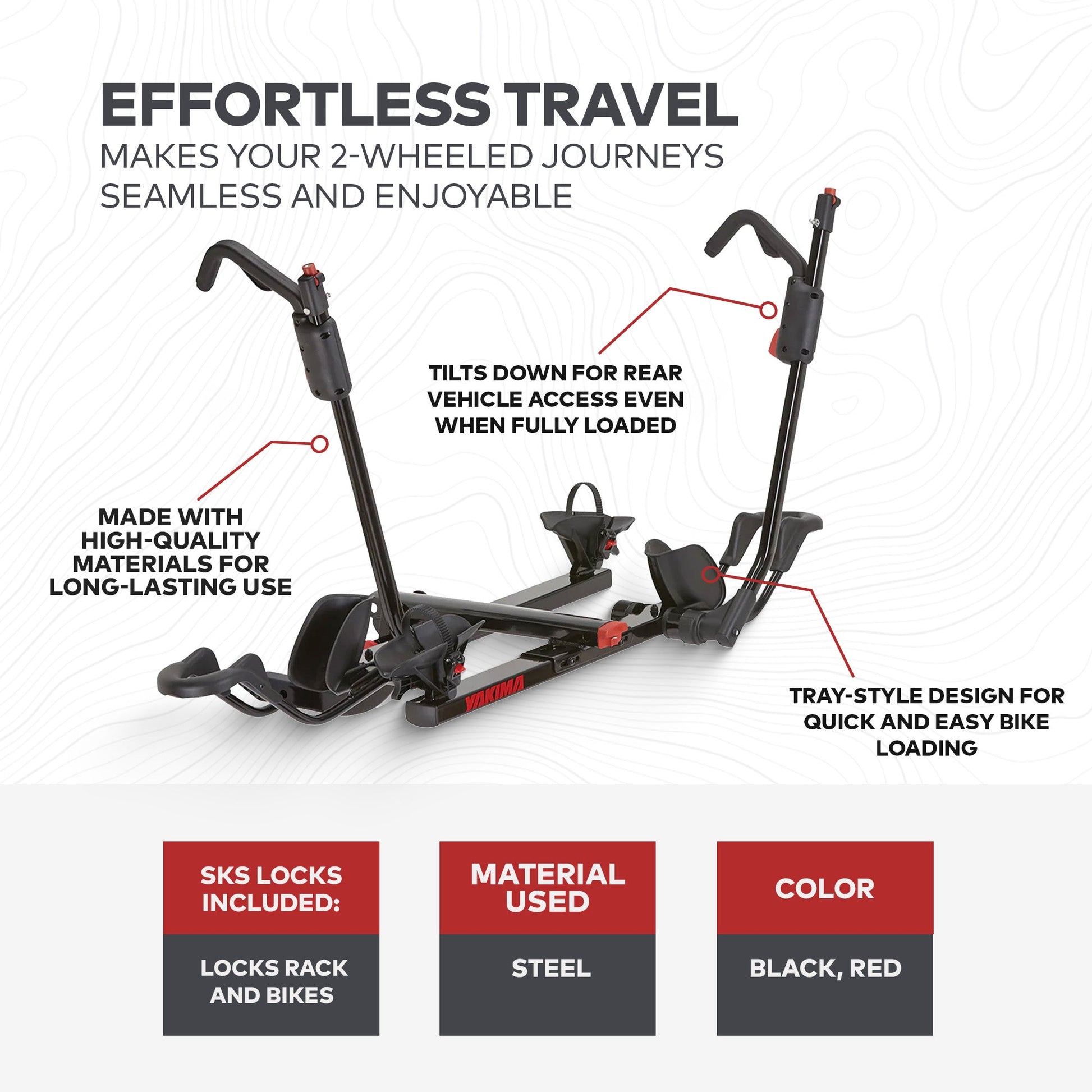 Yakima HoldUp 2 Bike Capacity 2" Hitch Bicycle Bike Rack with SKS Locks, Black - Angler's Pro Tackle & Outdoors