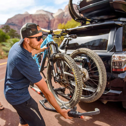 Yakima HoldUp 2 Bike Capacity 2" Hitch Bicycle Bike Rack with SKS Locks, Black - Angler's Pro Tackle & Outdoors