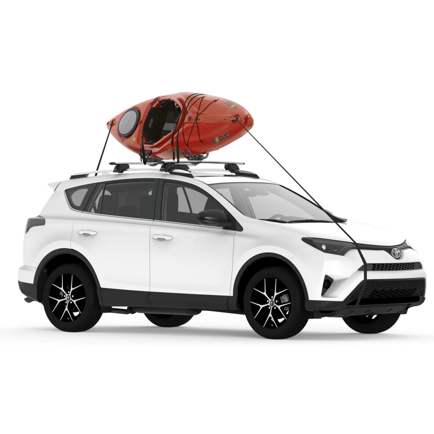 YAKIMA JayHook J - Cradle Rooftop 1 Kayak Mount, Roof Rack w/Padding & Tie Downs - Angler's Pro Tackle & Outdoors