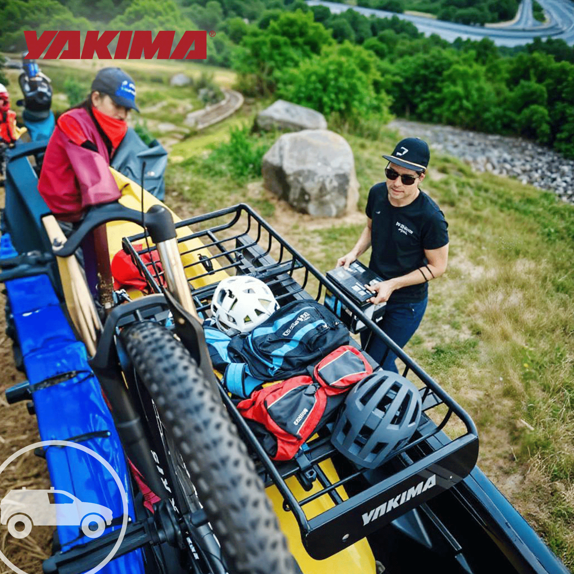 YAKIMA Locking Brackets for Securing Rooftop Cargo Warrior Baskets, Set of 2 - Angler's Pro Tackle & Outdoors