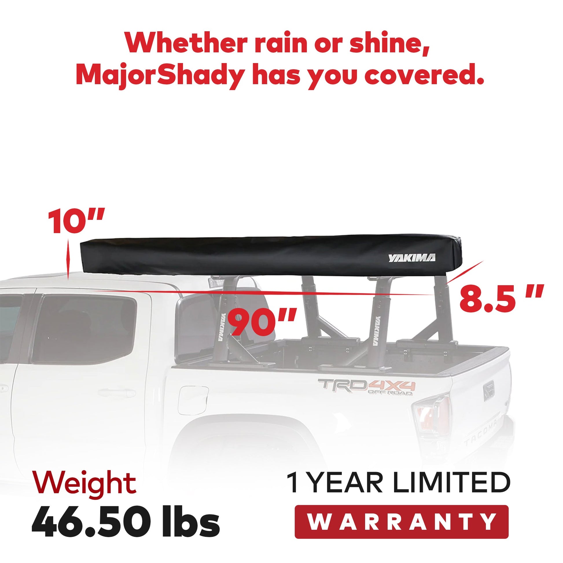 Yakima MajorShady 270 LH Vehicle Roof Mounted Awning Rugged Vinyl Travel Cover - Angler's Pro Tackle & Outdoors