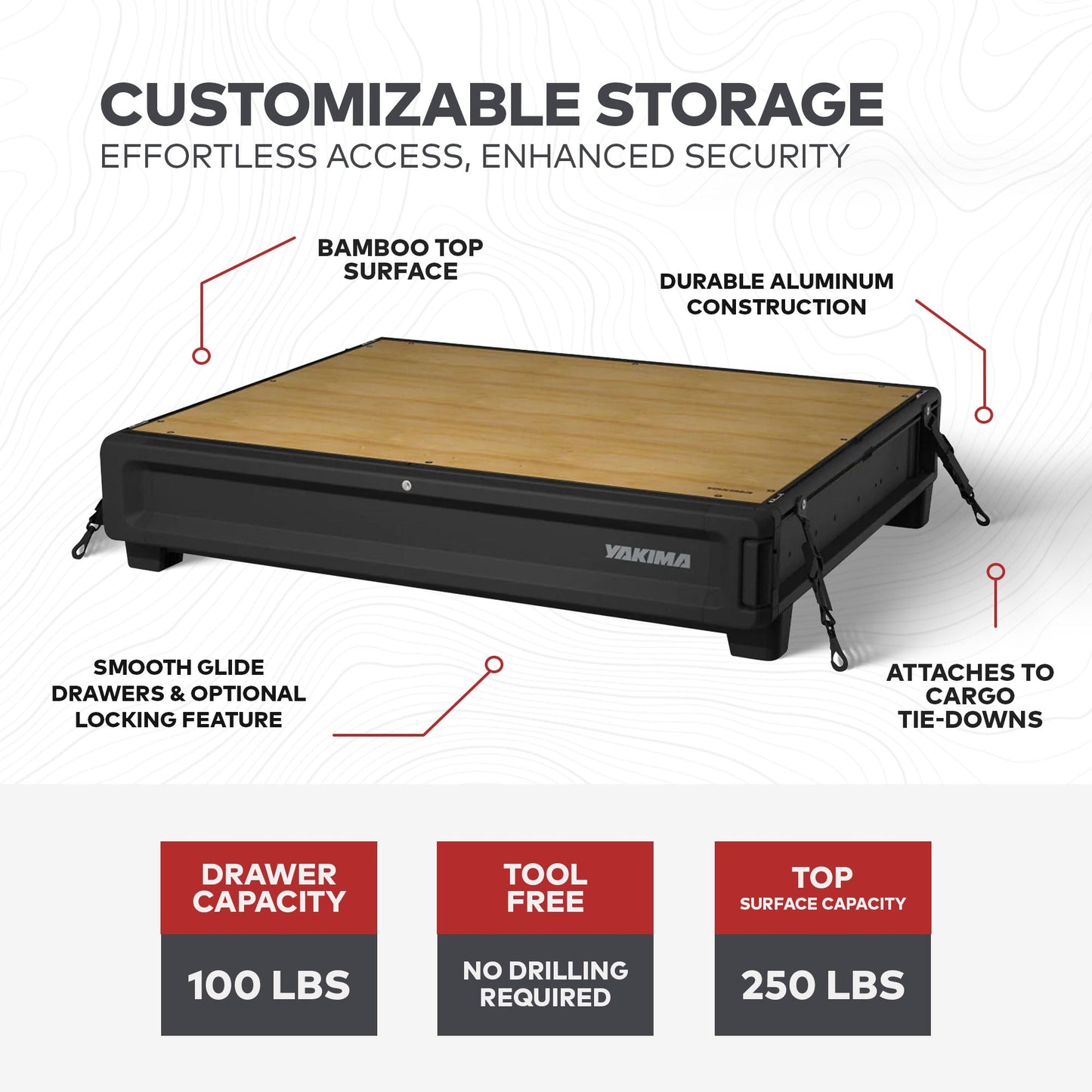 Yakima MOD HomeBase XL Base Unit of Drawer System w/Internal Drawer Divider - Angler's Pro Tackle & Outdoors