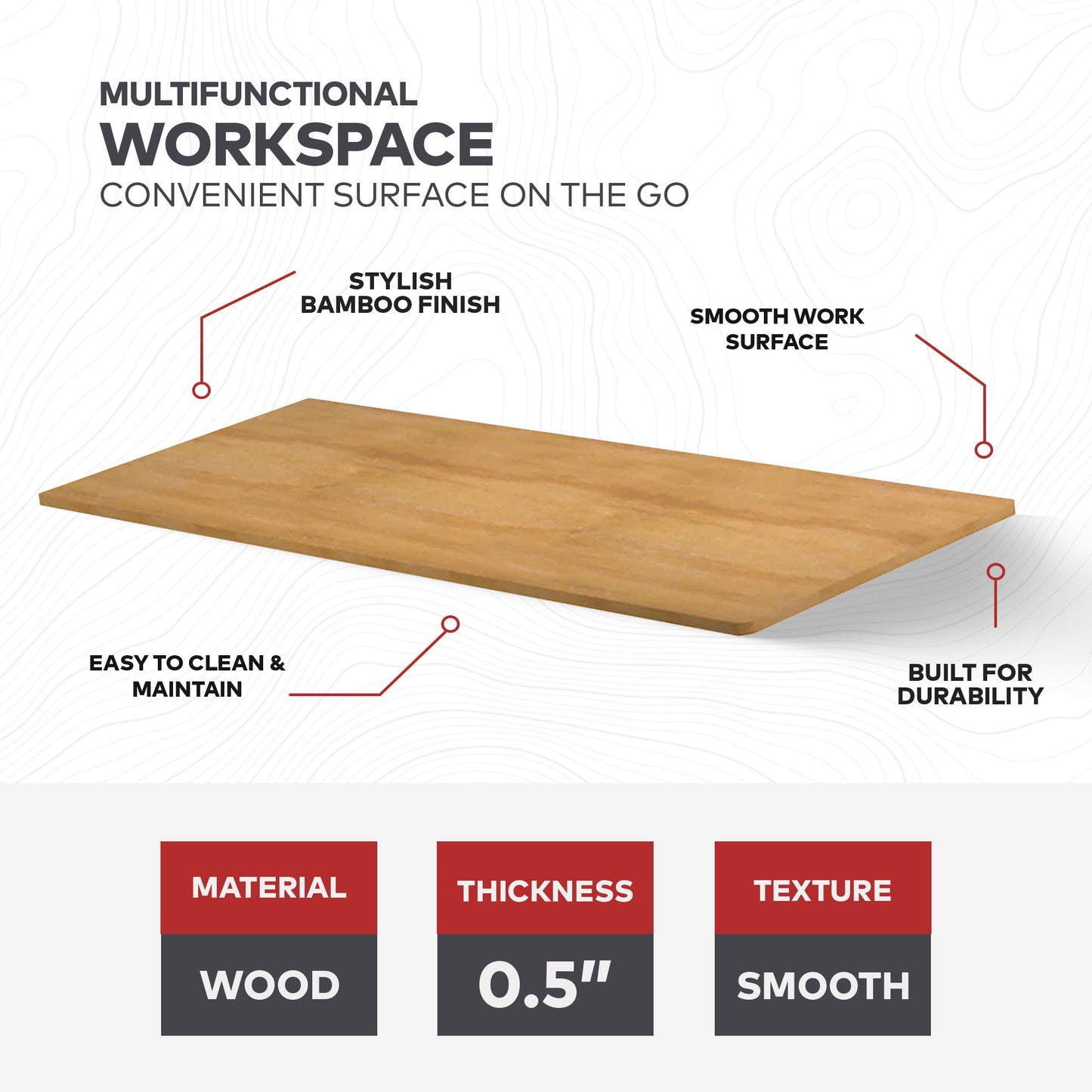 Yakima MOD Work Space Bamboo Finish Drop In Table Top fits HomeBase XL Drawer - Angler's Pro Tackle & Outdoors