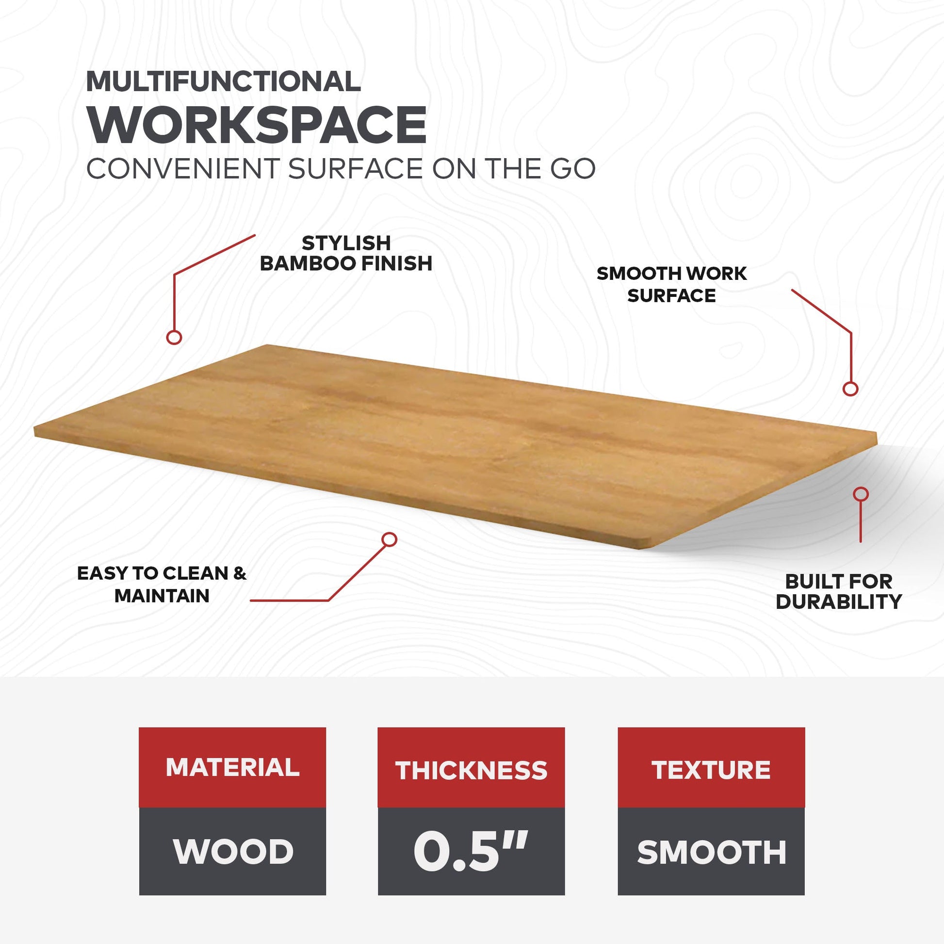 Yakima MOD Work Space Bamboo Finish Drop In Table Top fits MD and LG HomeBase - Angler's Pro Tackle & Outdoors