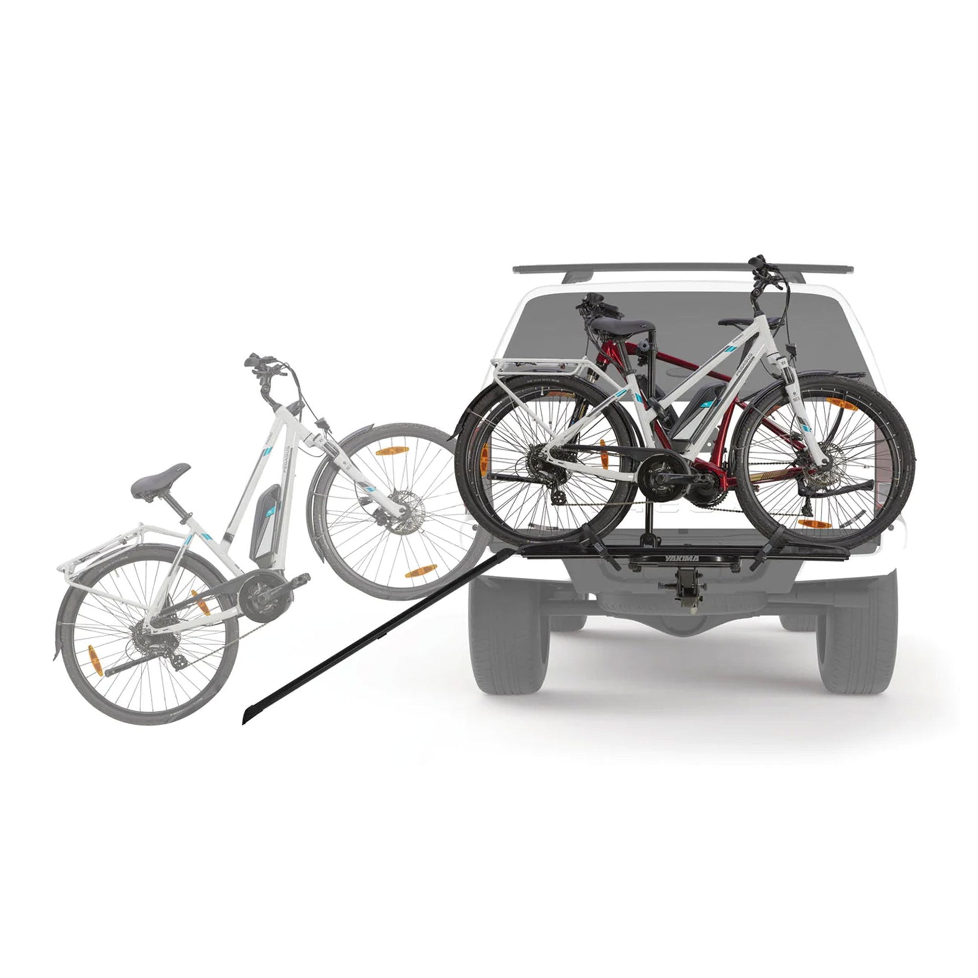 Yakima OnRamp 2 Inch EBike Hitch Mounted Bike Rack Holds 2 Bicycles, Black - Angler's Pro Tackle & Outdoors