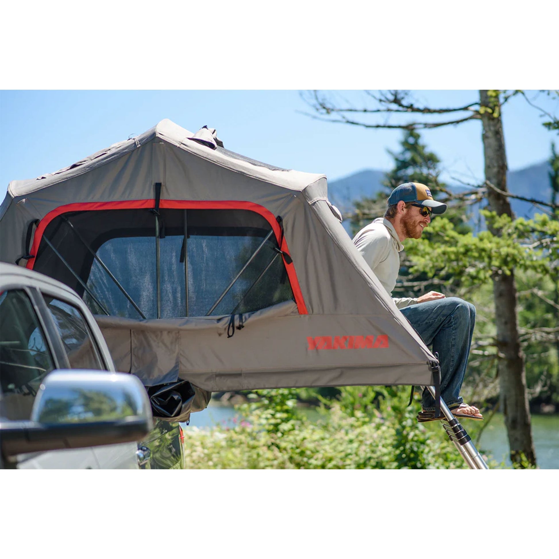 Yakima SkyRise HD Medium Heavy Duty 4 Season Rooftop Tent for 2 People, Tan - Angler's Pro Tackle & Outdoors