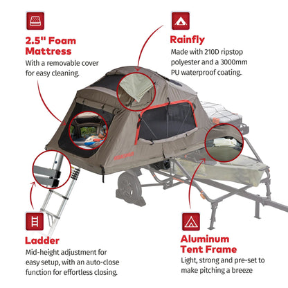 Yakima SkyRise HD Medium Heavy Duty 4 Season Rooftop Tent for 2 People, Tan - Angler's Pro Tackle & Outdoors