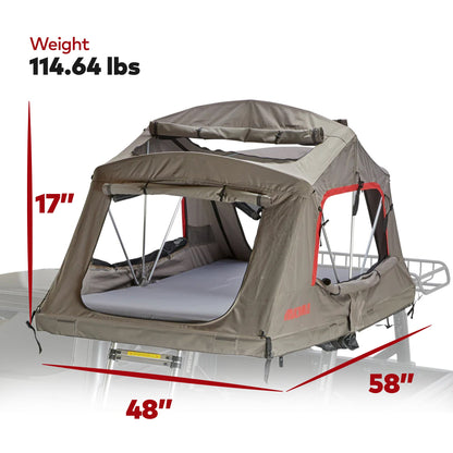 Yakima SkyRise HD Medium Heavy Duty 4 Season Rooftop Tent for 2 People, Tan - Angler's Pro Tackle & Outdoors