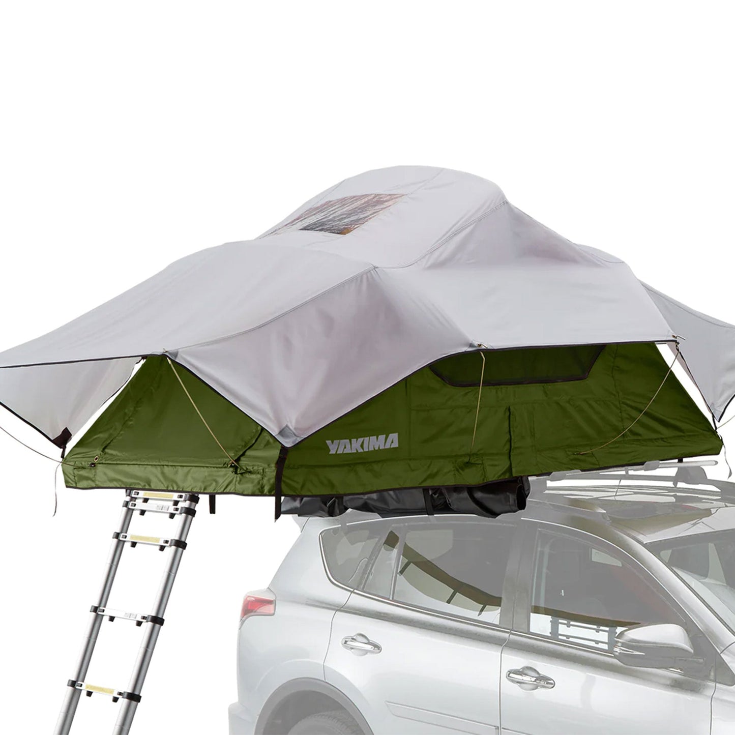 Yakima SkyRise Medium Nylon Rooftop Camping Tent for 3 People with Ladder, Green - Angler's Pro Tackle & Outdoors