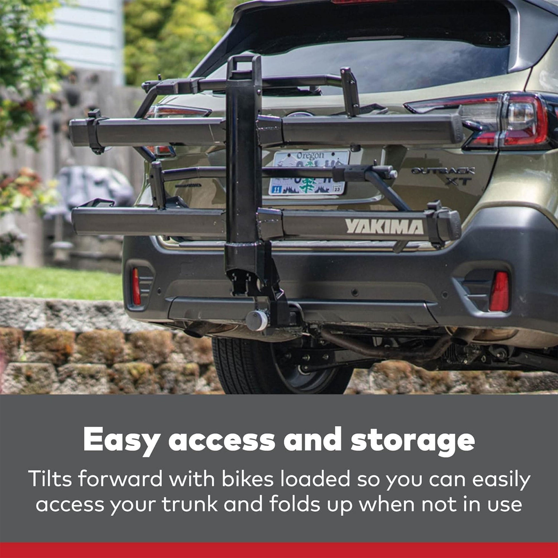 Yakima StageTwo Premium 4 Bike Tray Hitch Bike Rack Compatible w/ 52" Wheelbases - Angler's Pro Tackle & Outdoors