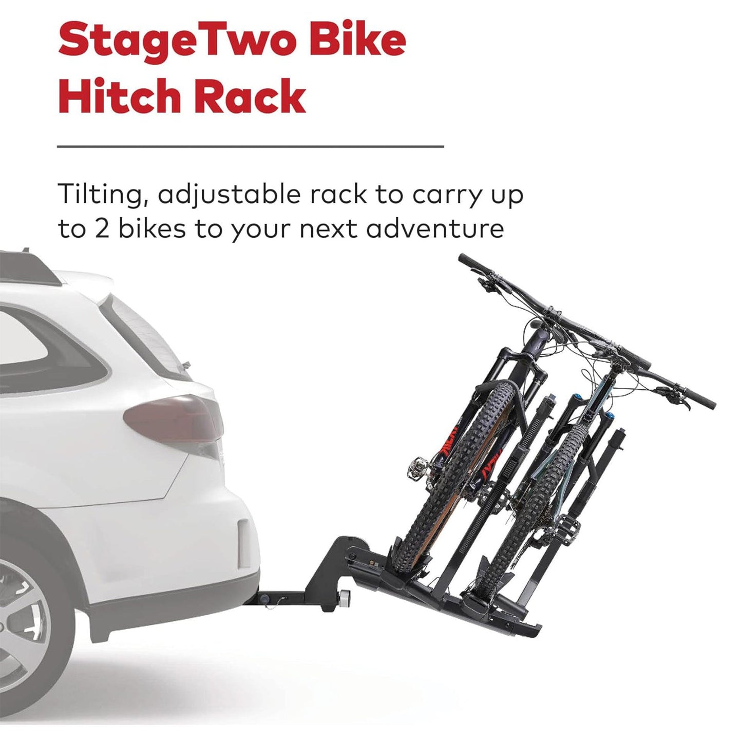 Yakima StageTwo Premium 4 Bike Tray Hitch Bike Rack Compatible w/ 52" Wheelbases - Angler's Pro Tackle & Outdoors