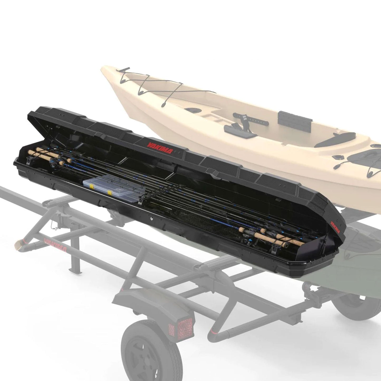 Yakima TopWater Enclosed Rooftop Fishing Rod Box Compatible w/ EasyRider Trailer - Angler's Pro Tackle & Outdoors