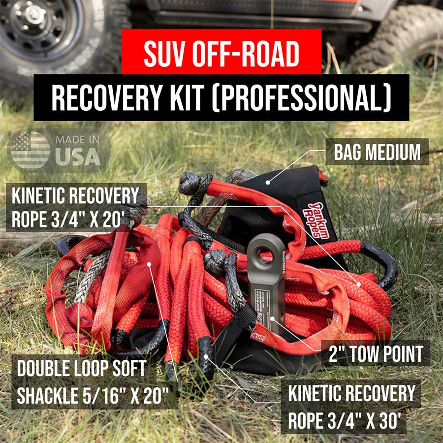 Yankum Ropes SUV Off - Road Recovery Kit - Angler's Pro Tackle & Outdoors