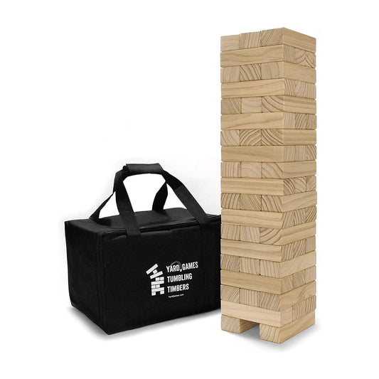 Yard Games Large Jr. Tumbling Timbers 21" Wood Block Stacking Game, Natural - Angler's Pro Tackle & Outdoors