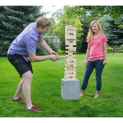 Yard Games Large Jr. Tumbling Timbers 21" Wood Block Stacking Game, Natural - Angler's Pro Tackle & Outdoors