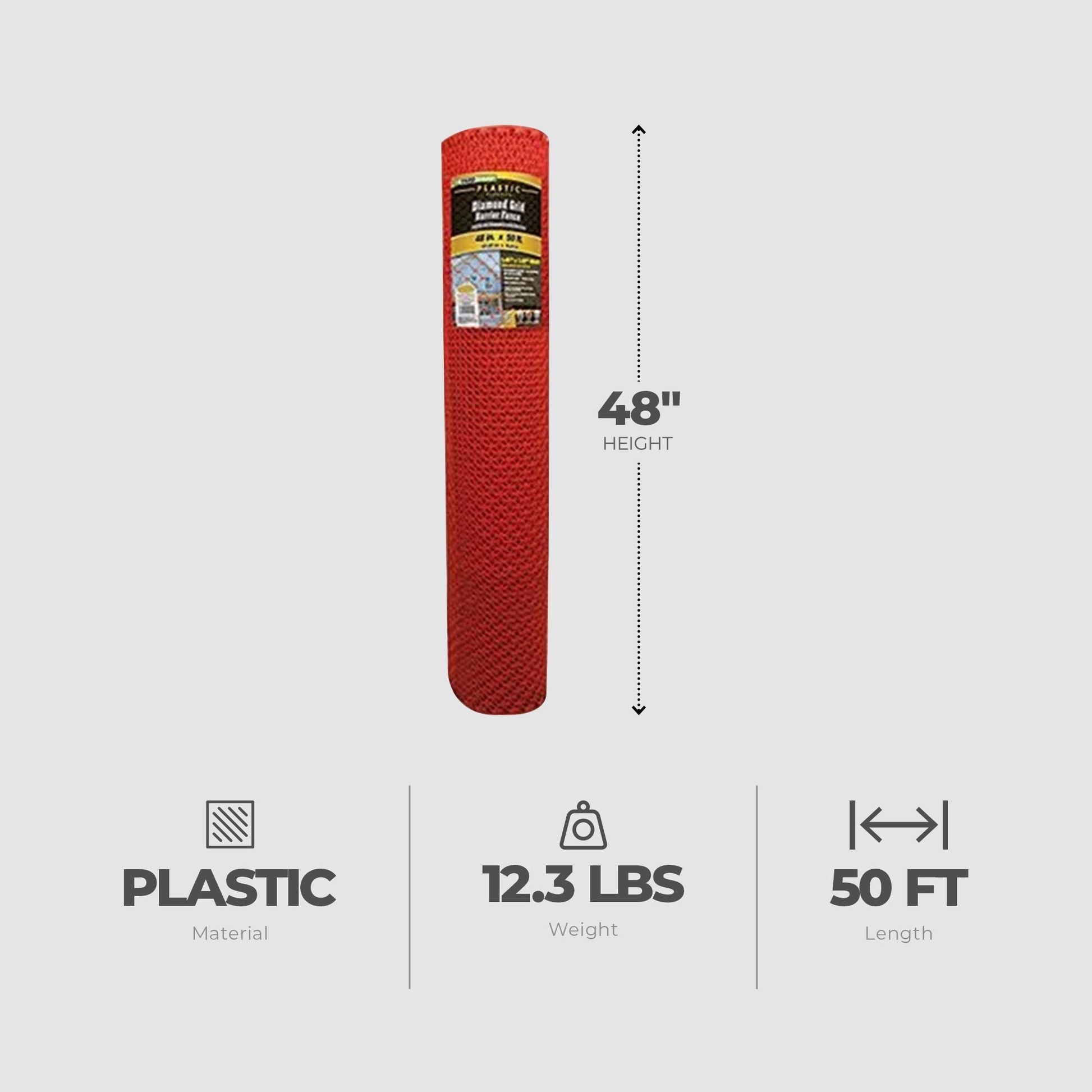 YardGard Barrier Fence with Diamond Grid Plastic for Animal Confinement, Red - Angler's Pro Tackle & Outdoors