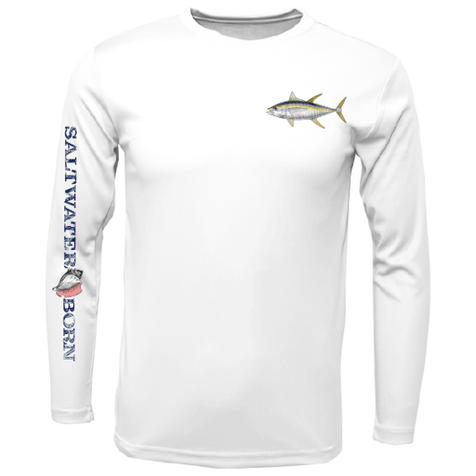 Yellowfin Tuna on Chest Long Sleeve UPF 50+ Dry - Fit Shirt - Angler's Pro Tackle & Outdoors