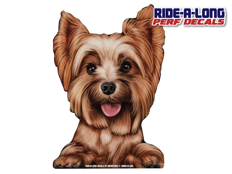 Yorkie Riding *RIDE A LONG* Perforated Decal - Angler's Pro Tackle & Outdoors