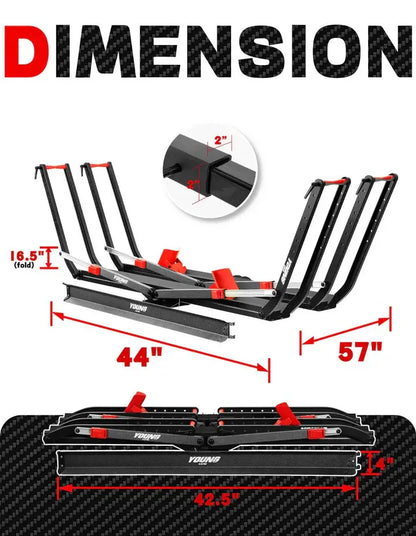 200lbs Capacity Tire-Clamp E-bike Rack with Ramp