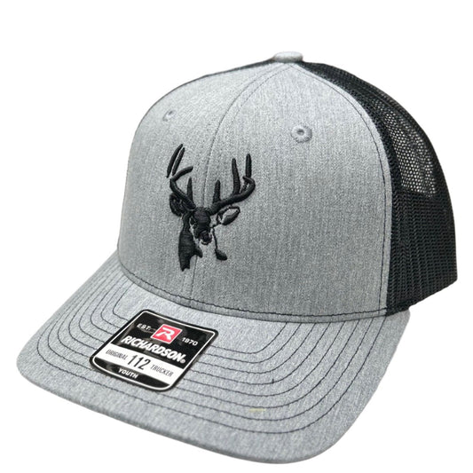 Youth 112Y AFW Buck Logo Heather Grey - Black Mesh Back - Angler's Pro Tackle & Outdoors