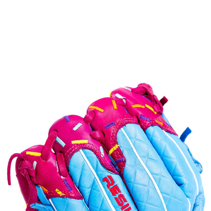 Resilient SFBL Youth Ball Glove - Ice Cream (Cotton Candy Blue and Pink)