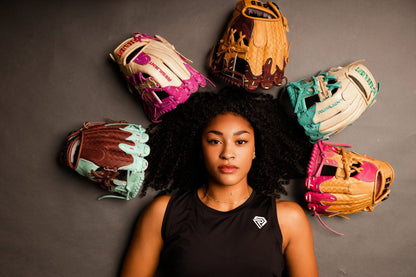 Resilient SFBL Youth Ball Glove - Ice Cream glove (Chocolate with Sprinkles)