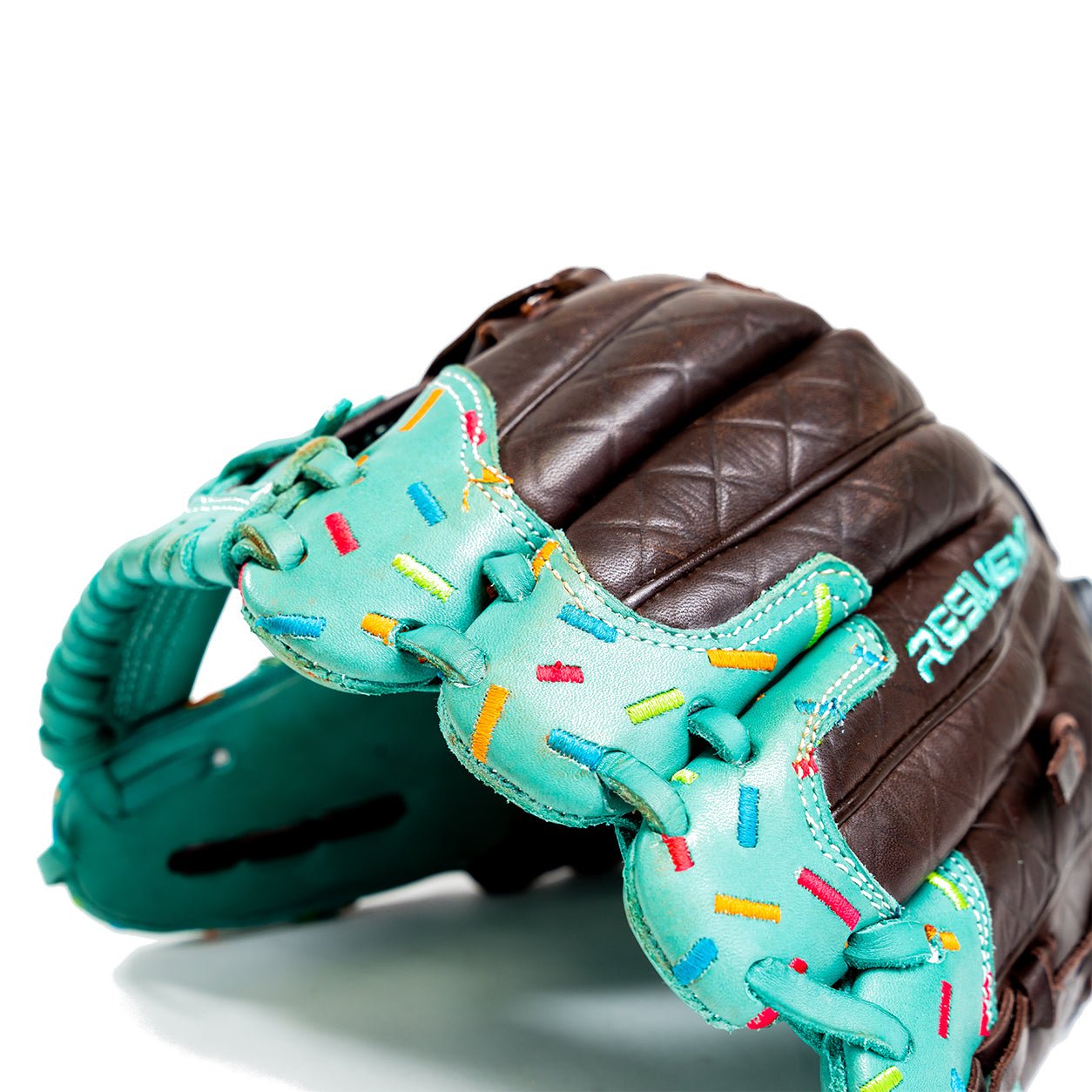Resilient SFBL Youth Ball Glove - Ice Cream glove (Mint with Sprinkles)