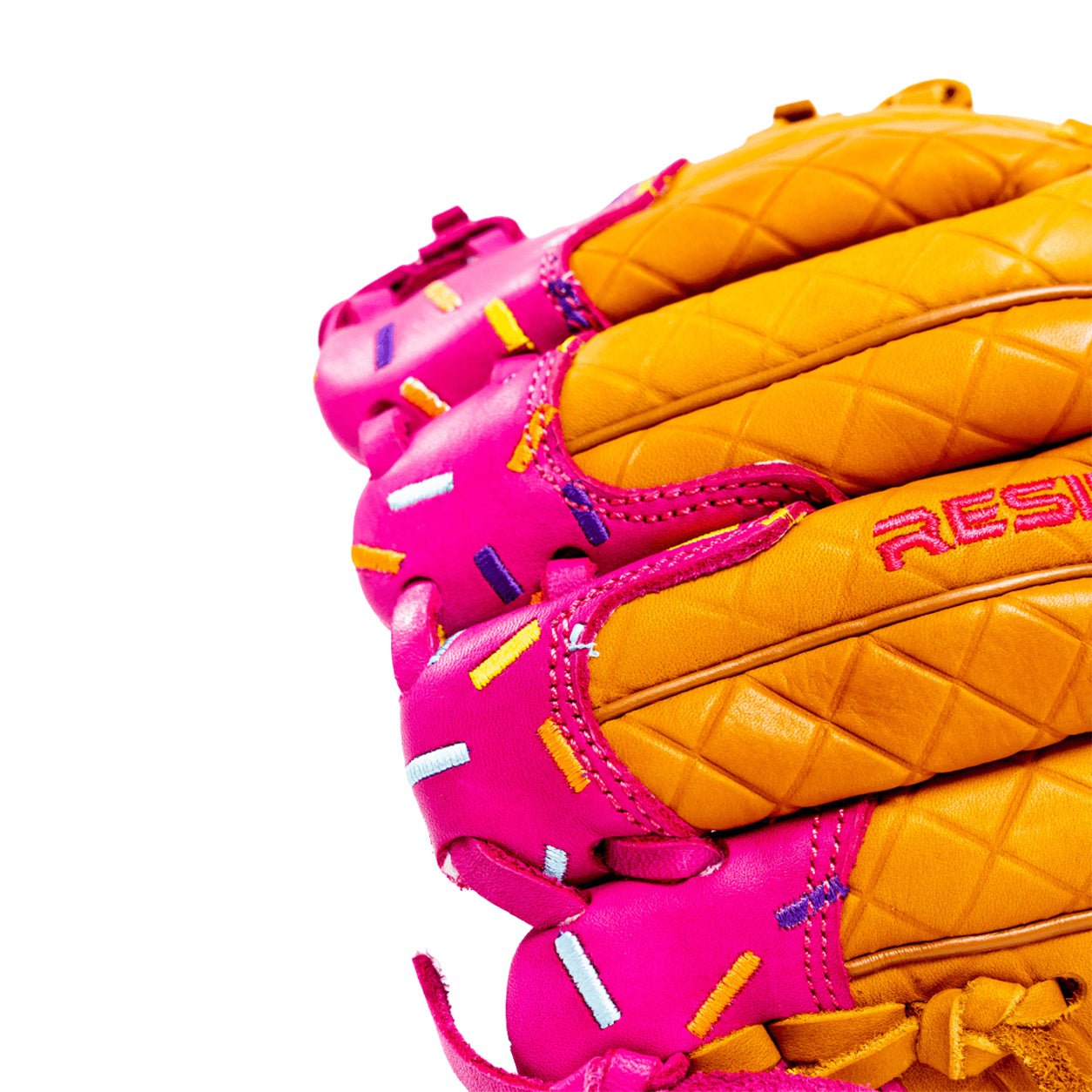Resilient SFBL Youth Baseball Glove - Ice Cream glove (Strawberry & Sprinkles)