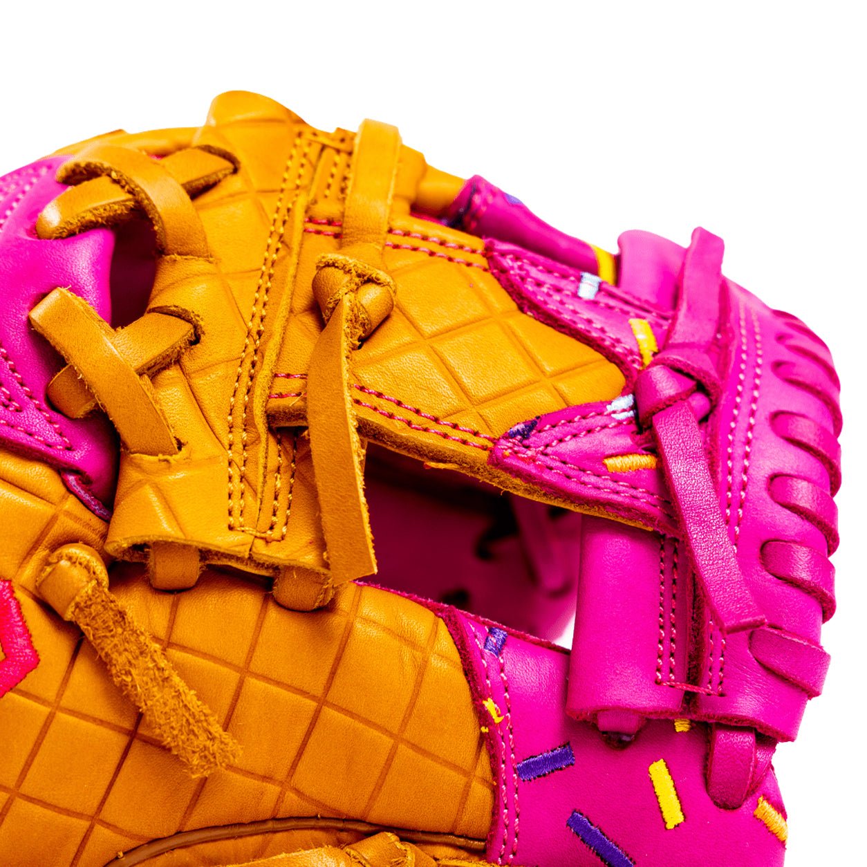 Resilient SFBL Youth Baseball Glove - Ice Cream glove (Strawberry & Sprinkles)