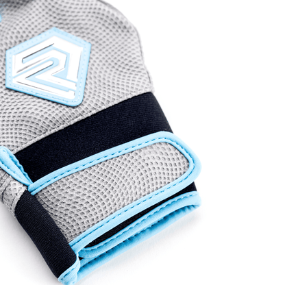 Resilient SFBL Youth Fastpitch Batting Gloves - Grey and Angle Blue